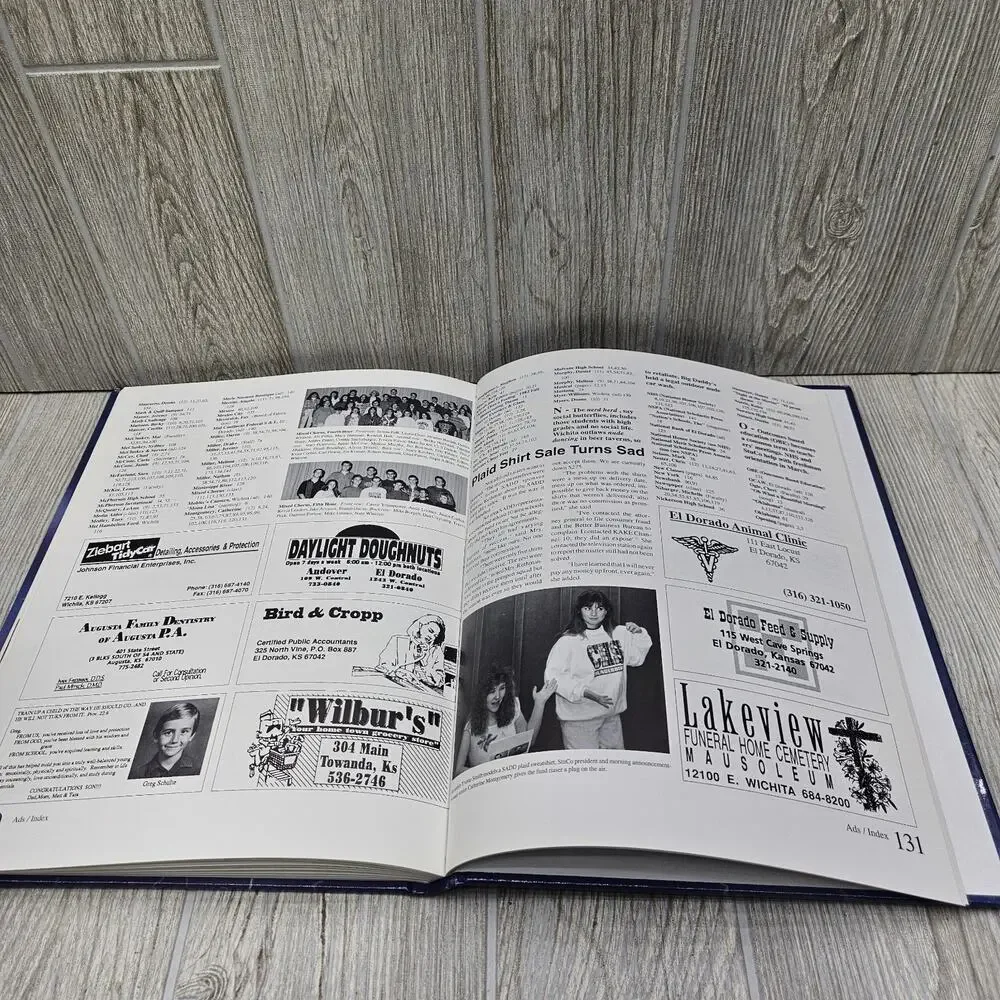 1993 True Blue Circle High School Yearbook Towanda Kansas‎ KS